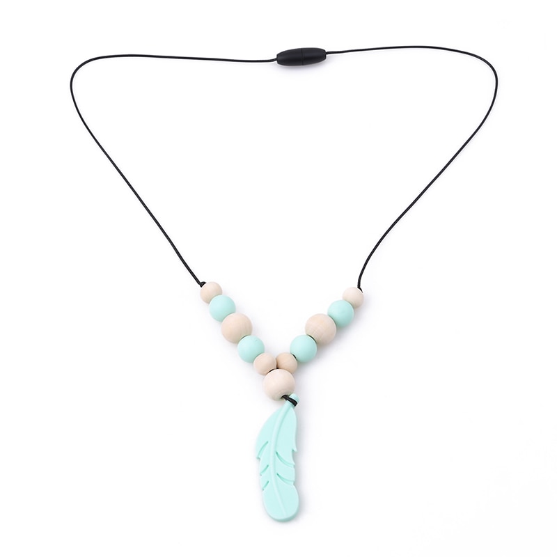 Baby Teething Necklace Food Grade Silicone Beads Long Chain Baby Goods Silicone Bead Nurse Gift For Baby Teether